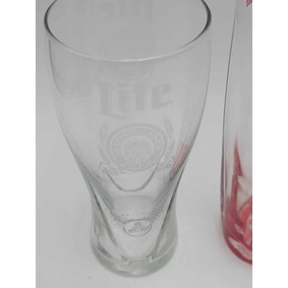 Beer Glass Mixed Lot Coors Light‎ Beer Pint Glass Budweiser Miller Lite Lot Of 4